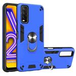 For vivo Y20 Armour Series PC + TPU Protective Case with Ring Holder(Dark Blue)