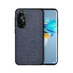 For Huawei Nova 8 Pro 5G Shockproof Splicing PU + Cloth Protective Case(Denim Blue)