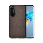 For Huawei Nova 8 Pro 5G Shockproof Splicing PU + Cloth Protective Case(Mercerized Brown)