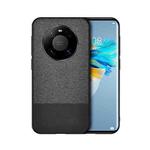 For Huawei Mate 40 Pro+ Shockproof Splicing PU + Cloth Protective Case(Stitching Black)