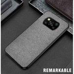 For Xiaomi Poco X3 NFC Shockproof Splicing PU + Cloth Protective Case(Classical Gray)