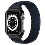 Weave Wrist Strap Watch Bands with Frame For Apple Watch Series 8&7 41mm / SE 2&6&SE&5&4 40mm / 3&2&1 38mm, Length:145mm(Charcoal)