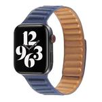 Loop Leather Watch Band For Apple Watch Series 7 41mm / 6 & SE & 5 & 4 40mm / 3 & 2 & 1 38mm(Dark Blue)