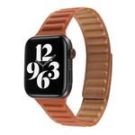 Loop Leather Watch Band For Apple Watch Series 7 45mm / 6 & SE & 5 & 4 44mm / 3 & 2 & 1 42mm(Saddle Brown)