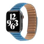 Loop Leather Watch Band For Apple Watch Series 7 45mm / 6 & SE & 5 & 4 44mm / 3 & 2 & 1 42mm(Blue)