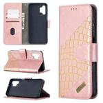 For Samsung Galaxy A32 5G Matching Color Crocodile Texture Horizontal Flip PU Leather Case with Wallet & Holder & Card Slots(Rose Gold)