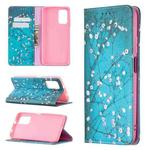 For Xiaomi Poco M3 Colored Drawing Pattern Invisible Magnetic Horizontal Flip PU Leather Case with Holder & Card Slots & Wallet(Plum Blossom)