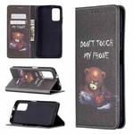 For Xiaomi Poco M3 Colored Drawing Pattern Invisible Magnetic Horizontal Flip PU Leather Case with Holder & Card Slots & Wallet(Bear)