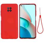 For Xiaomi Redmi Note 9 5G (CN Version) / Redmi Note 9T Pure Color Liquid Silicone Shockproof Full Coverage Case(Red)