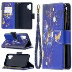 For Samsung Galaxy A32 5G Colored Drawing Pattern Zipper Horizontal Flip Leather Case with Holder & Card Slots & Wallet(Purple Butterfly)