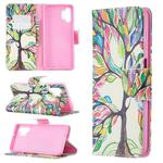 For Samsung Galaxy A32 5G Colored Drawing Pattern Horizontal Flip Leather Case with Holder & Card Slots & Wallet(Tree Life)
