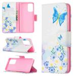 For Samsung Galaxy A52 5G / 4G Colored Drawing Pattern Horizontal Flip Leather Case with Holder & Card Slots & Wallet(Butterfly Love)