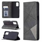 For Xiaomi Poco M3 Prismatic Invisible Magnetic Horizontal Flip Leather Case with Holder & Card Slots & Photo Frame(Black)