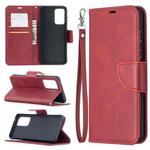 For Samsung Galaxy A52 5G Retro Lambskin Texture Pure Color Horizontal Flip PU Leather Case with Holder & Card Slots & Wallet & Lanyard(Red)