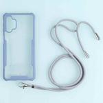 For Samsung Galaxy A32 5G Acrylic + Color TPU Shockproof Case with Neck Lanyard(Milk Grey)