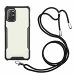 For Xiaomi Redmi Note 9 / Poco M3 Acrylic + Color TPU Shockproof Case with Neck Lanyard(Black)