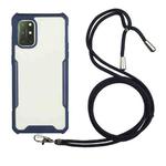 For Xiaomi Redmi Note 9 / Poco M3 Acrylic + Color TPU Shockproof Case with Neck Lanyard(Dark Blue)