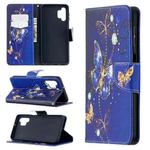 For Samsung Galaxy A32 5G Colored Drawing Pattern Horizontal Flip Leather Case with Holder & Card Slots & Wallet(Purple Butterfly)