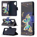 For Samsung Galaxy A32 5G Colored Drawing Pattern Horizontal Flip Leather Case with Holder & Card Slots & Wallet(Golden Butterfly)