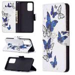 For Samsung Galaxy A72 5G / 4G Colored Drawing Pattern Horizontal Flip Leather Case with Holder & Card Slots & Wallet(Butterfly Swarm)