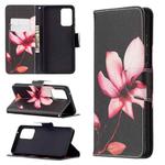 For Samsung Galaxy A72 5G / 4G Colored Drawing Pattern Horizontal Flip Leather Case with Holder & Card Slots & Wallet(Lotus)