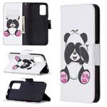 For Xiaomi Poco M3 Colored Drawing Pattern Horizontal Flip Leather Case with Holder & Card Slots & Wallet(Panda)