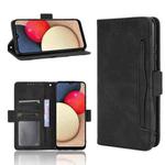 For Samsung Galaxy A02s Skin Feel Calf Pattern Horizontal Flip Leather Case with Holder & Card Slots & Photo Frame(Black)