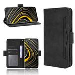 For Xiaomi Poco M3 Skin Feel Calf Pattern Horizontal Flip Leather Case with Holder & Card Slots & Photo Frame(Black)