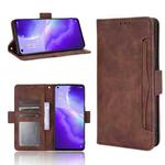 For OPPO Reno5 5G Skin Feel Calf Pattern Horizontal Flip Leather Case with Holder & Card Slots & Photo Frame(Brown)