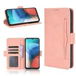 For Motorola Moto E7 Skin Feel Calf Pattern Horizontal Flip Leather Case with Holder & Card Slots & Photo Frame(Pink)