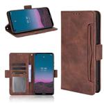 For Nokia 5.4 Skin Feel Calf Pattern Horizontal Flip Leather Case with Holder & Card Slots & Photo Frame(Brown)