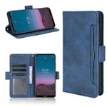 For Nokia 5.4 Skin Feel Calf Pattern Horizontal Flip Leather Case with Holder & Card Slots & Photo Frame(Blue)