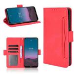 For Nokia 5.4 Skin Feel Calf Pattern Horizontal Flip Leather Case with Holder & Card Slots & Photo Frame(Red)