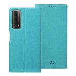For Huawei P smart 2021 ViLi DMX Series Shockproof TPU + PU Leather Magnetic Attraction Horizontal Flip Case with Card Slot & Holder(Blue)