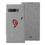 For Asus ROG Phone 3 ZS661KS ViLi DMX Series Shockproof TPU + PU Leather Magnetic Attraction Horizontal Flip Case with Card Slot & Holder(Grey)