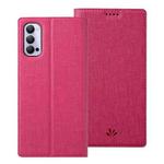 For OPPO Reno4 Pro 5G ViLi DMX Series Shockproof TPU + PU Leather Magnetic Attraction Horizontal Flip Case with Card Slot & Holder(Rose Red)