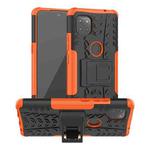 For Motorola Moto G 5G Tire Texture Shockproof TPU+PC Protective Case with Holder(Orange)
