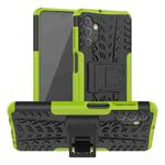 For Samsung Galaxy A32 5G Tire Texture Shockproof TPU+PC Protective Case with Holder(Green)