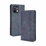 For Xiaomi Mi 11 Magnetic Buckle Retro Crazy Horse Texture Horizontal Flip Leather Case with Holder & Card Slots & Photo Frame(Blue)