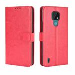 For Motorola Moto E7 Retro Crazy Horse Texture Horizontal Flip Leather Case with Holder & Card Slots & Photo Frame(Red)