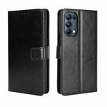 For OPPO Reno5 Pro 5G Retro Crazy Horse Texture Horizontal Flip Leather Case with Holder & Card Slots & Photo Frame(Black)