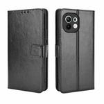 For Xiaomi Mi 11 Retro Crazy Horse Texture Horizontal Flip Leather Case with Holder & Card Slots & Photo Frame(Black)