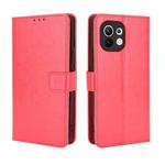 For Xiaomi Mi 11 Retro Crazy Horse Texture Horizontal Flip Leather Case with Holder & Card Slots & Photo Frame(Red)