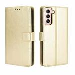 For Samsung Galaxy S21+ 5G Retro Crazy Horse Texture Horizontal Flip Leather Case with Holder & Card Slots & Photo Frame(Gold)