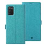 For Samsung Galaxy A02s (US Version) ViLi K Series Shockproof TPU + PU Leather Magnetic Buckle Horizontal Flip Case with Card Slots & Wallet & Holder(Blue)
