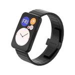 For Huawei Watch Fit Bamboo Joint Metal Watch Band(Black)