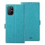 For OnePlus 8T ViLi K Series Shockproof TPU + PU Leather Magnetic Buckle Horizontal Flip Case with Card Slots & Wallet & Holder(Blue)