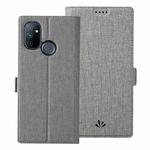For OnePlus Nord N100 ViLi K Series Shockproof TPU + PU Leather Magnetic Buckle Horizontal Flip Case with Card Slots & Wallet & Holder(Grey)