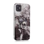 For iPhone 11 Coloured Drawing Pattern IMD Workmanship Soft TPU Protective Case With Holder(Black White)