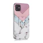 For iPhone 11 Pro Coloured Drawing Pattern IMD Workmanship Soft TPU Protective Case With Holder(Tricolor)